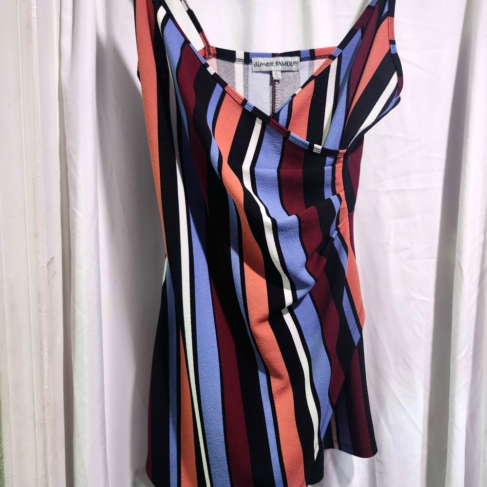 Almost Famous Striped Multicolor Romper
